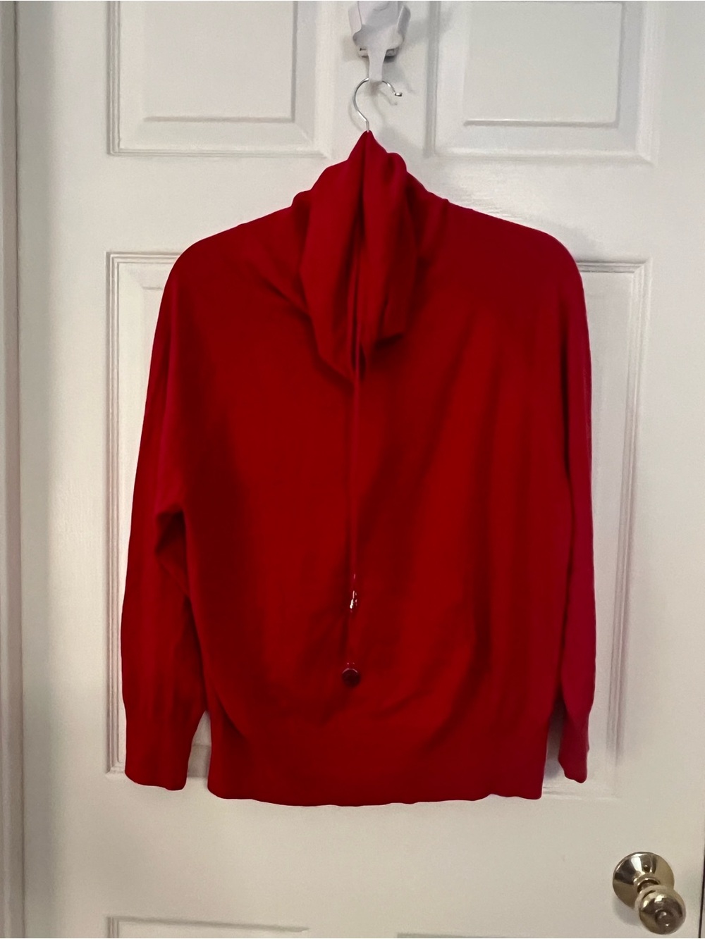MICHAEL Michael Kors Red Cowl Pullover with Drawstring